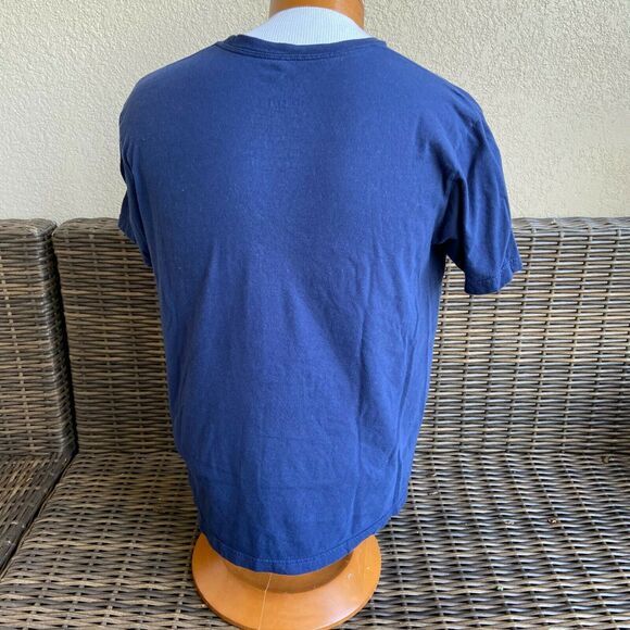 Majestic Mens T-Shirt Size Large Tampa Bay Rays Chris Archer Pitcher Navy Blue - Picture 3 of 5